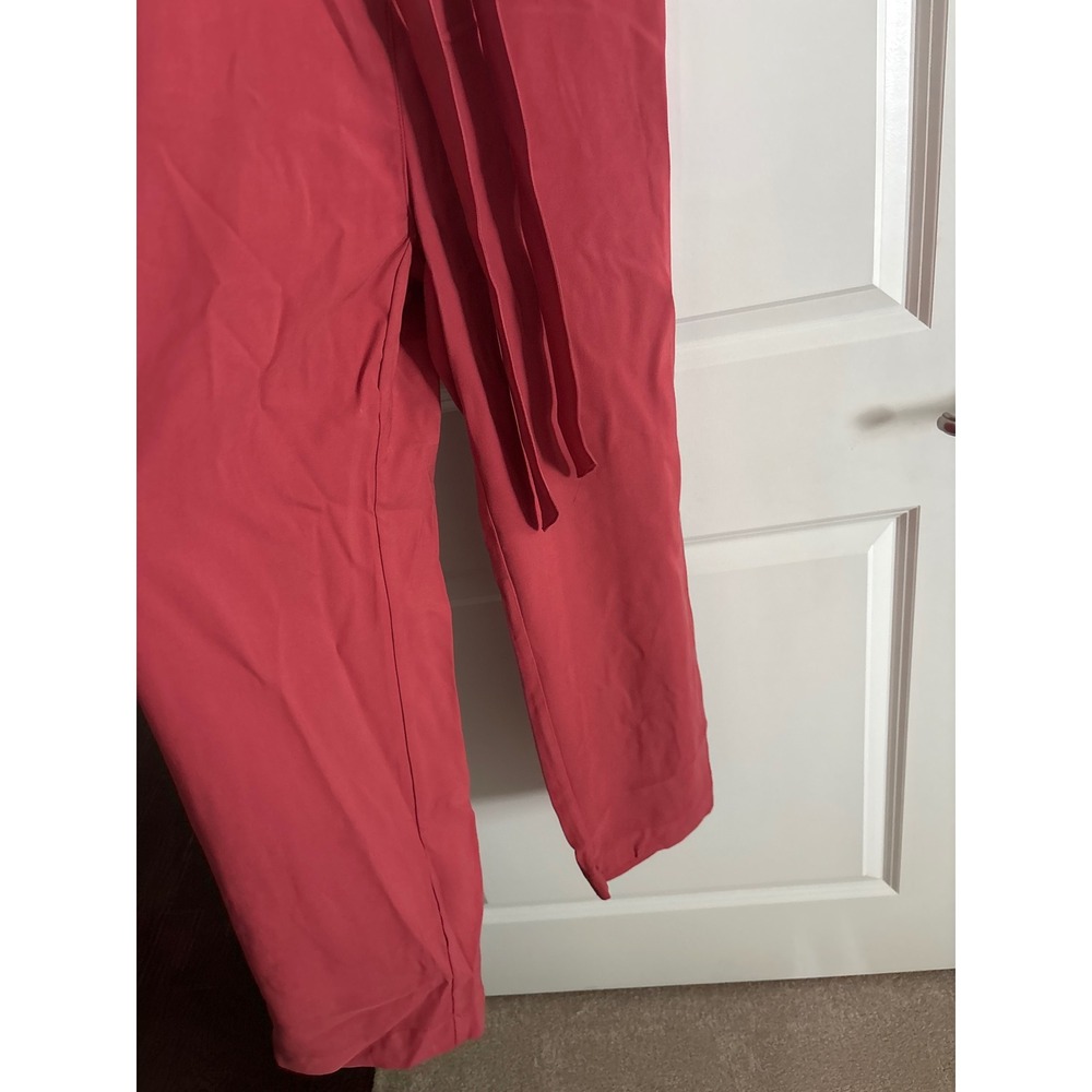 LC Lauren Conrad Short Sleeve Boilersuit Jumpsuit Berry Red XS NWT - Picture 6 of 8
